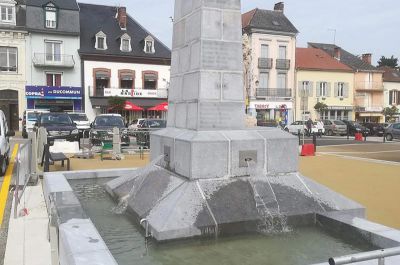 Nettoyage d’un monument pierre et création d’un bassin en Pierre d’Arudy - Tournay (65)